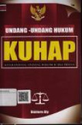 Undang-Undang KUHAP Kitab Undang Undang Hukum Acara Pidana