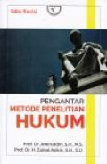 Pengantar Metode Penelitian Hukum.Jilid 11.-- Ed Revisi